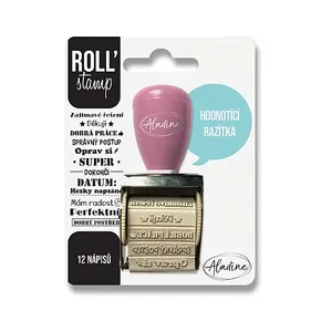 Otočné razítko s nápisy Aladine Roll' Stamp - Hodnoticí razítka